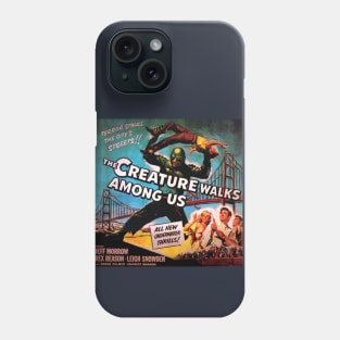 Classic Horror Movie Advert - The Creature Walks Among Us Phone Case