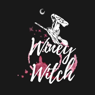 Winey Witch Funny sarcastic witch pun for Halloween and wine lovers T-Shirt