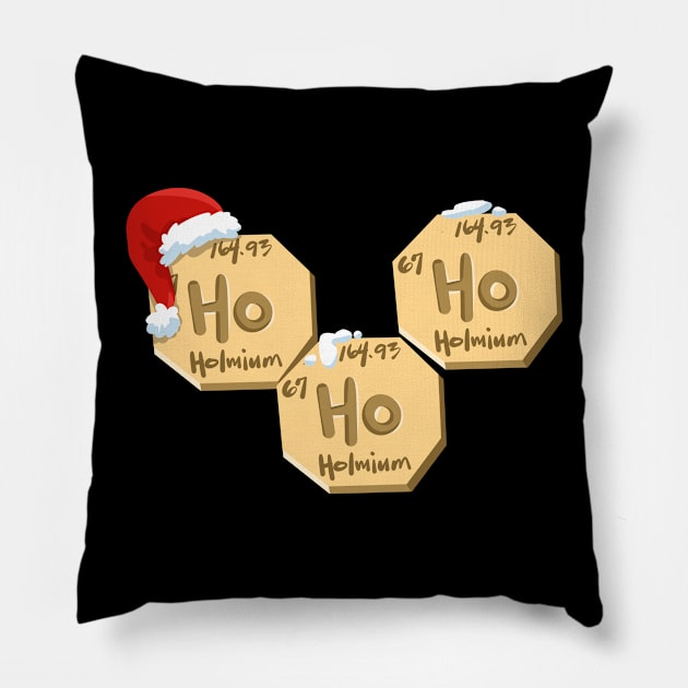 Ho Ho Holmium Christmas Pillow by Pasfs0