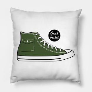 Shoe chuck pocket green army Pillow