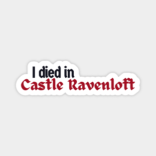 I died in Castle Ravenloft Magnet