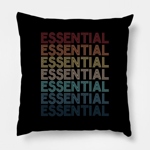 Vintage Essential employee meme shirt Quarantine Lockdown worker Gift Pillow by Boneworkshop