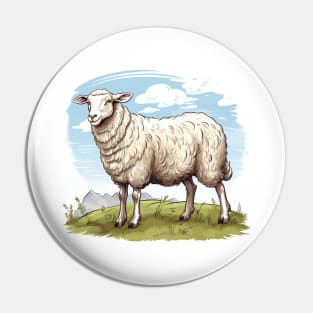 White Sheep Pin