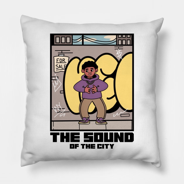 THE SOUND OF CITY Pillow by Milon store