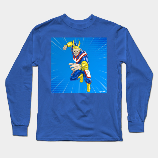 All Might The Detroit Smash My Hero Academia Long Sleeve T Shirt Teepublic
