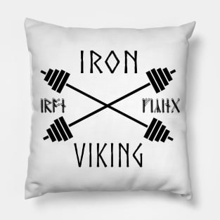 Iron Viking Barbell Black Pillow