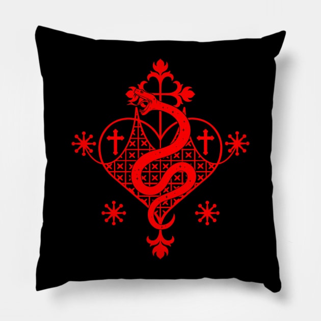 Marie Laveau Sigil Veve Voodoo Hoodoo Pillow by OccultOmaStore