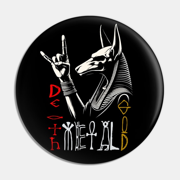 Anubis: Death Metal God Pin by MetalByte