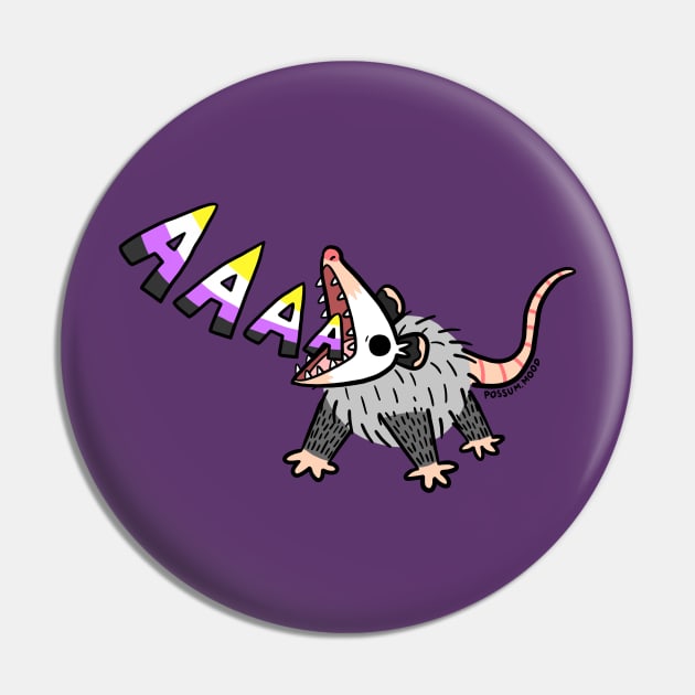 Nonbinaaaary Pin by Possum Mood