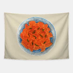 Fusilli pasta watercolour painting Tapestry