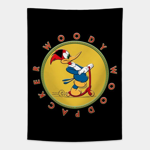 WOODY WOODPECKER CIR Tapestry by hackercyberattackactivity