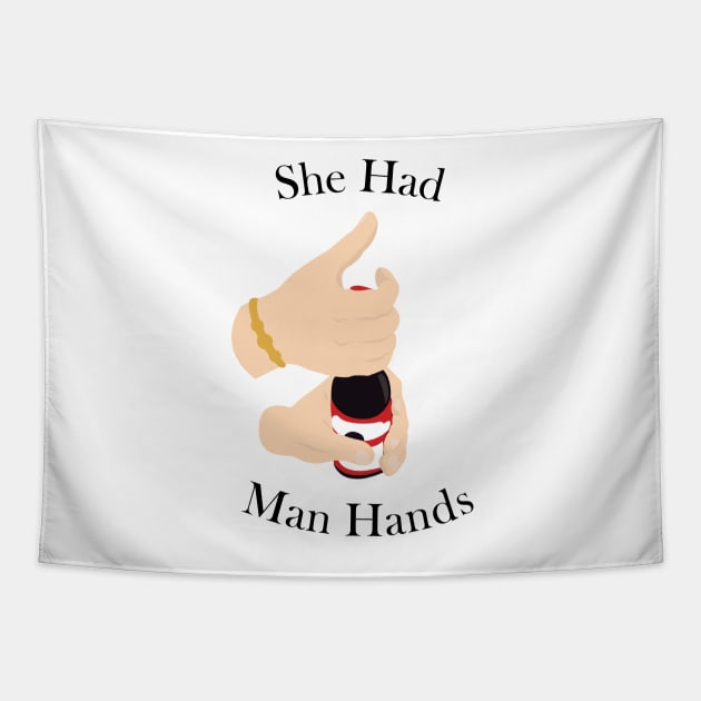 Man Hands Tapestry by WinterWolfDesign