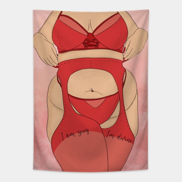 Divine Feminine Tapestry by nmdrawsx