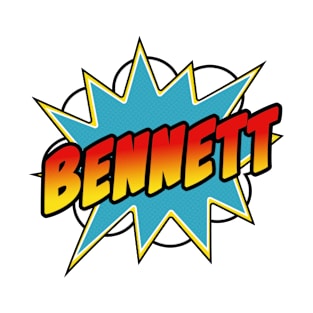 Boys Bennett Name Comic Book Superhero T-Shirt