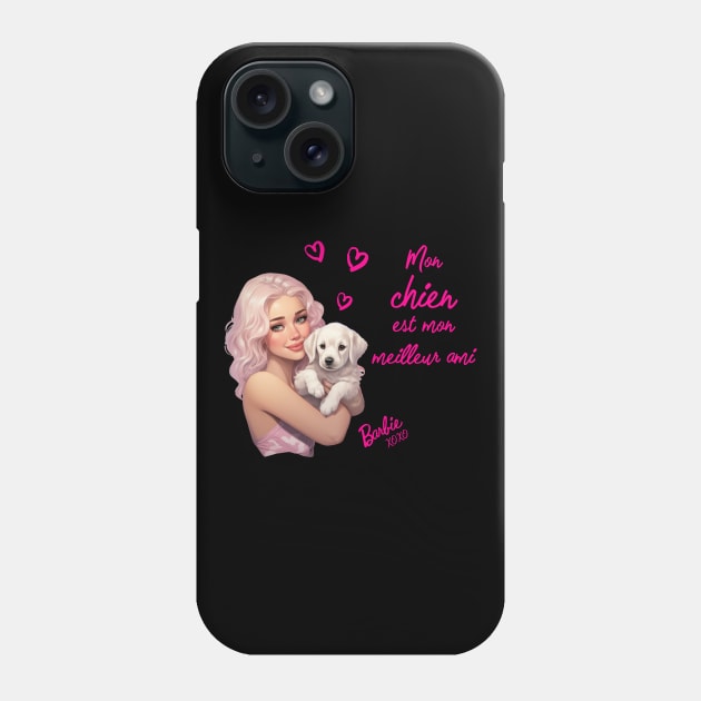 Mon chien est mon meilleur ami - Barbie Phone Case by Violet77 Studio