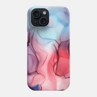 Flame Fired Alcohol Ink Painting Phone Case