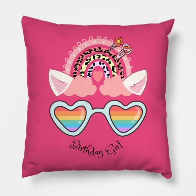 Birthday Girl Pillow by Darunyaa