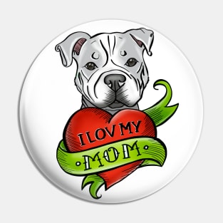 Lov Mom Pitbull Pin