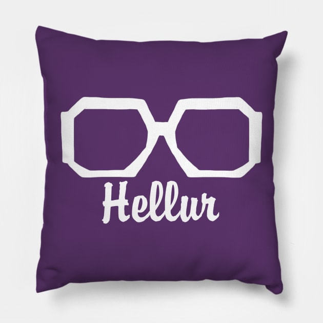 Hellur Pillow by Whitelaw Comics