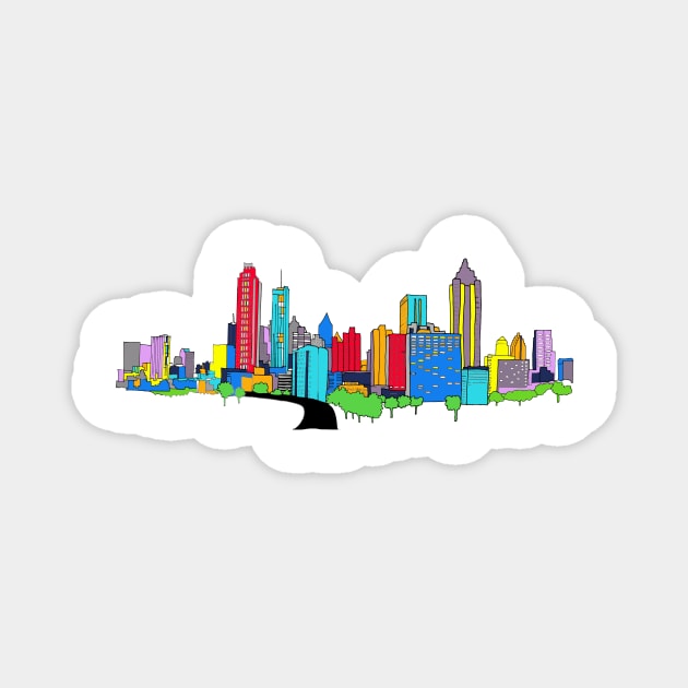 Atlanta Skyline Magnet by drknice