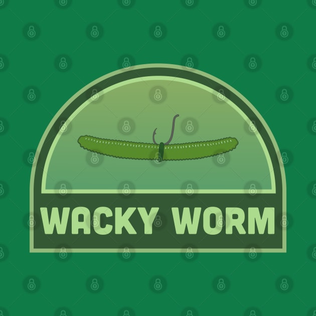 Wacky Worm Fishing Lure Tacklebox Label by Spatium Natura