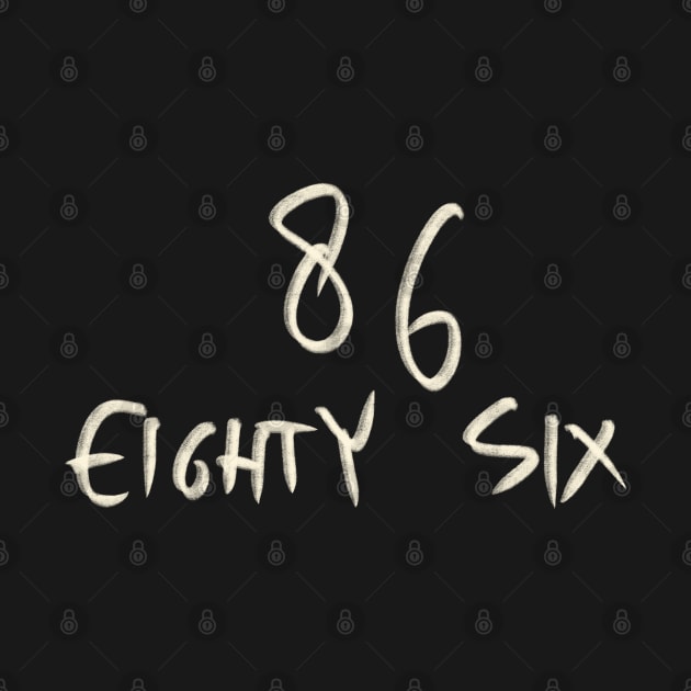 Hand Drawn Letter Number 86 Eighty Six by Saestu Mbathi