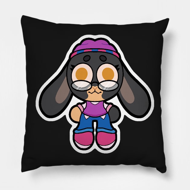 Bisexual Flag Bunny Pillow by Indy-Site