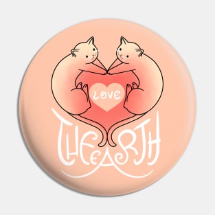 Love the Earth - Cat Heart V.4 Pin