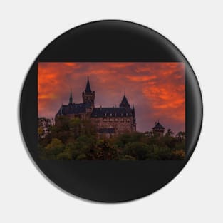 Castle, Wernigerode, Harz, Saxony-Anhalt, Germany, afterglow Pin