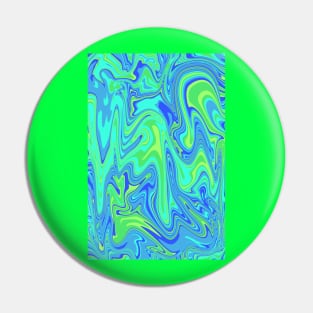 Garden Green Ocean Blue Swirl Pin