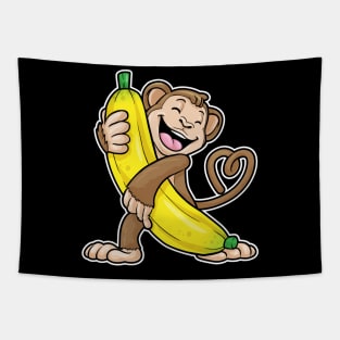 Monkey with Banana Tapestry