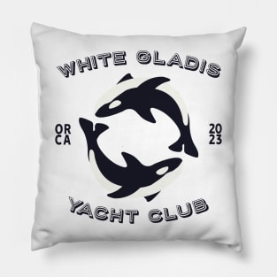 Killer whale - White Gladis Yacht Club Pillow