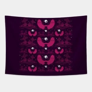 Pink spooky ghosts Tapestry