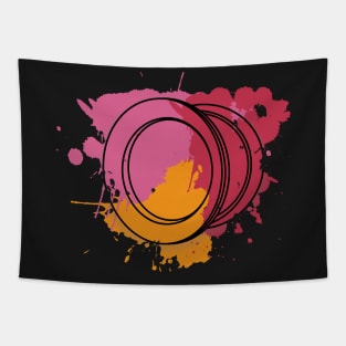 Splash Retro Pink Yoyo Tapestry