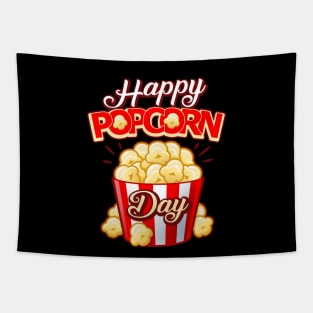 Happy Popcorn Day Tapestry