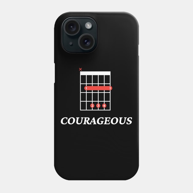 B Courageous B Guitar Chord Tab Dark Theme Phone Case by nightsworthy