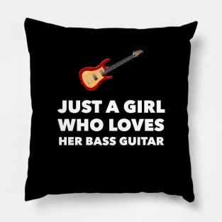 Female Bass Player Pillow