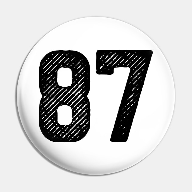 Eighty Seven 87 Pin by colorsplash