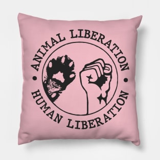 animal liberation human liberation Pillow