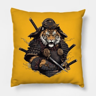 samurai tiger Pillow