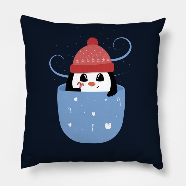 Cute Baby Penguin in Pocket Pillow by PandLCreations