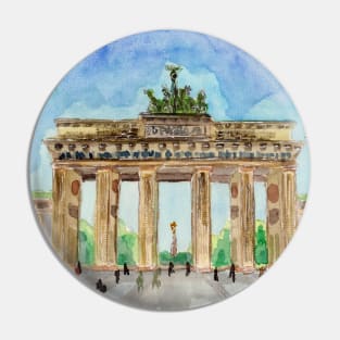 Brandenburg Gate Watercolor Pin