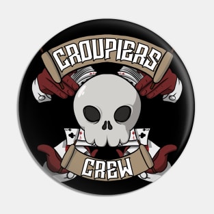 Croupiers crew Jolly Roger pirate flag Pin