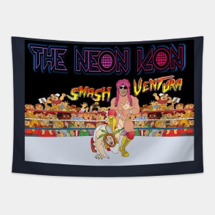 Smash Ventura Neon Icon Wrestling Tapestry