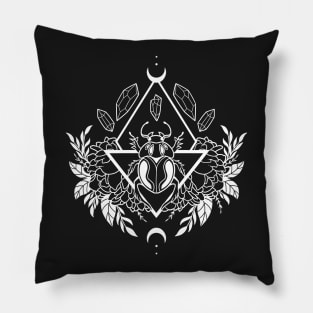 Scarab Queen // B&W  | Nikury Pillow