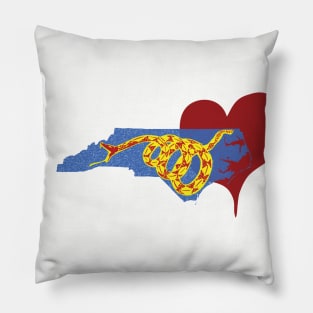 Love North Carolina Gadsen Snake Pillow