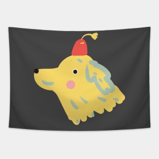 Dog Wearing Fez Tapestry