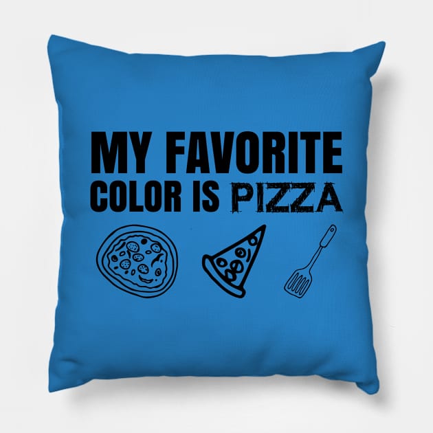 Pizza Food Weekend Design Pillow by Lin Watchorn 