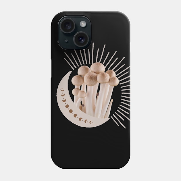 Aesthetic Moon Fungi Mushrooms Occult Esoteric Phone Case by Souls.Print