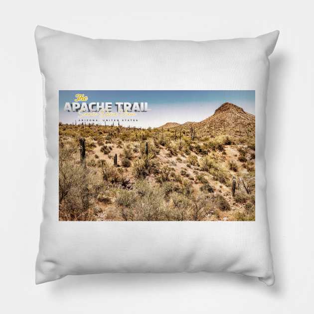 Apache Trail Scenic Drive View Pillow by Gestalt Imagery